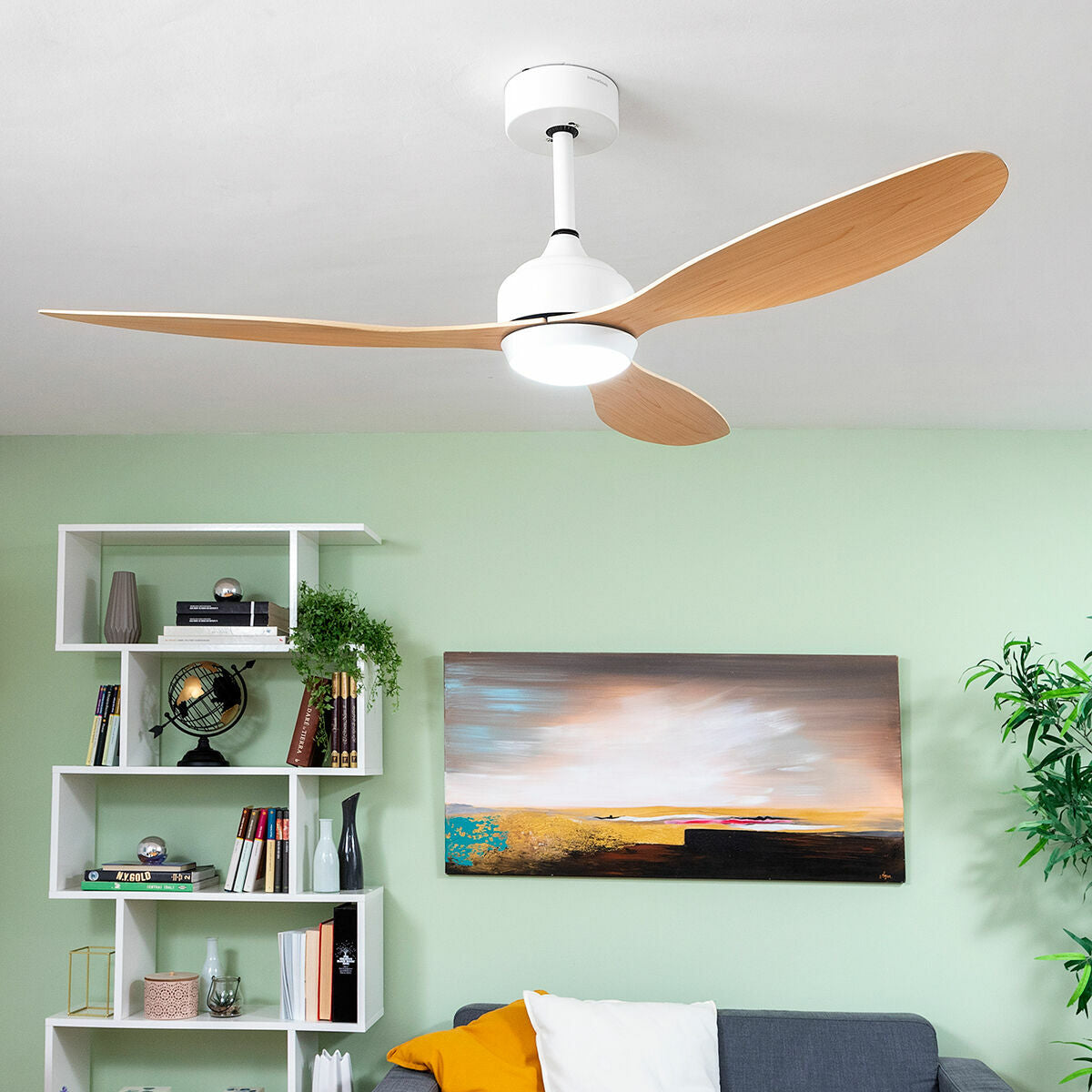 Moderno Ventilatore Da Soffitto Con Illuminazione 6 Velocità Reversibile Plafoni Moderno Ventilatore Da Soffitto Con Illuminazione 6 Velocità Reversibile Plafoni
