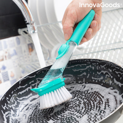 Escova-Esfregão com Punho e Dispensador de Detergente Cleasy InnovaGoods