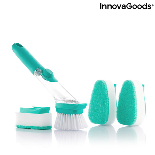 Escova-Esfregão com Punho e Dispensador de Detergente Cleasy InnovaGoods