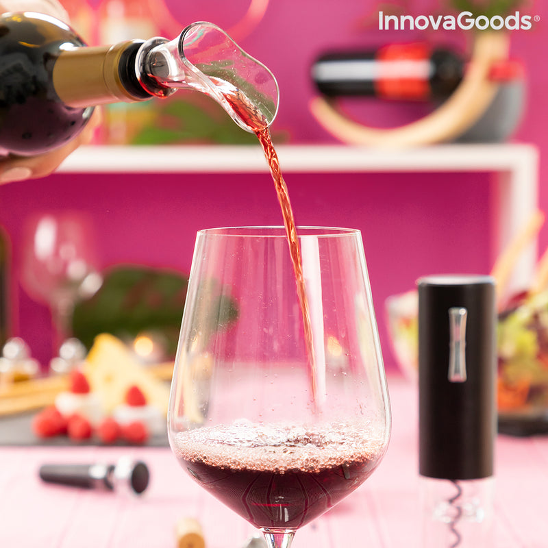 Saca-rolhas Elétrico Recarregável com Acessórios para Vinho Corklux InnovaGoods