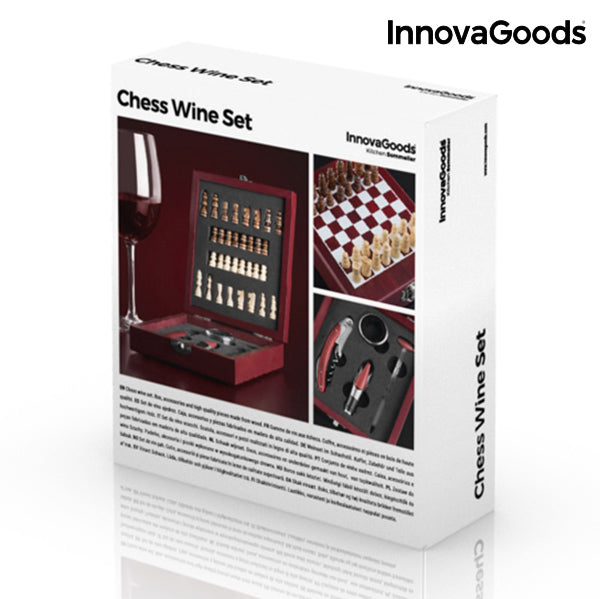Conjunto de Acessórios para Vinho e Xadrez InnovaGoods 37 Peças