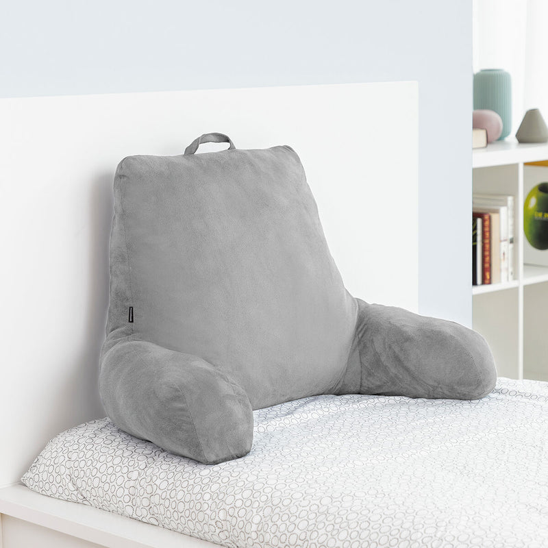 COSTWAY Cuscino a Cuneo per Letto e Divano, Cuscino da Lettura Relax, per Gambe Schiena e Ginocchio, con Fodera Lavabile (Bianco COSTWAY Cuscino a Cuneo per Letto e Divano, Cuscino da Lettura Relax, per Gambe Schiena e Ginocchio, con Fodera Lavabile (Bianco