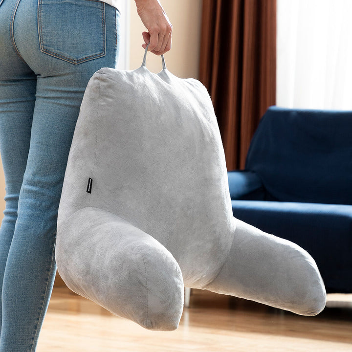 Cuscino Da Lettura Ergonomico Con Braccioli E Cuscino Per Il Collo - Supporto Schiena Per Divano, Letto O Sedia - 75x50 Cm, Poliestere