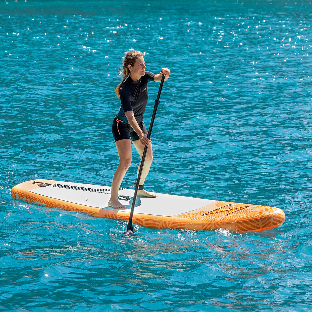 Leash Paddle Surf Spiral, Double Goujon Pivotant, Néoprène
