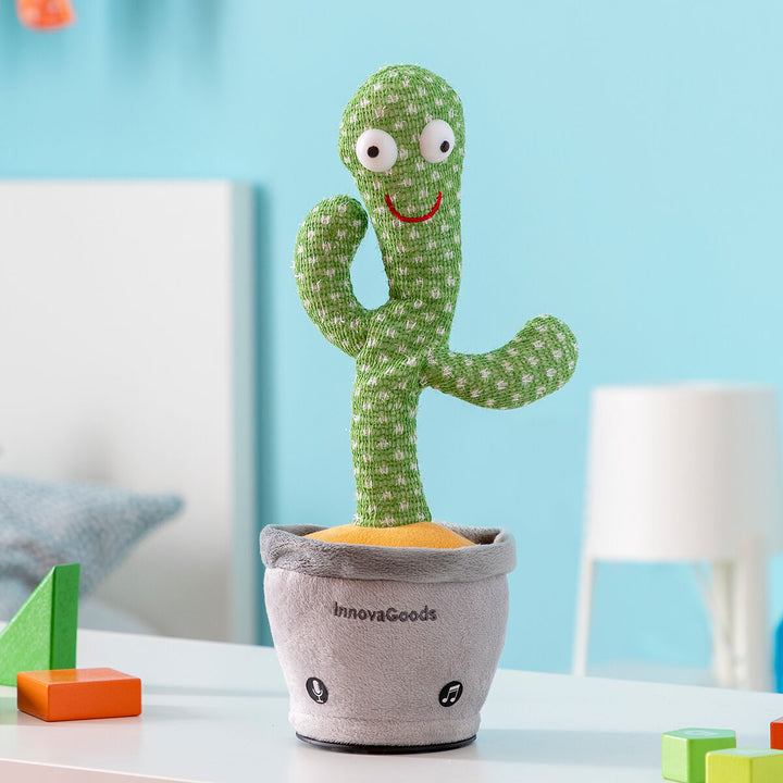 Tanzender und sprechender Kaktus mit Musik und bunten LEDs, wiederaufl –  InnovaGoods Store