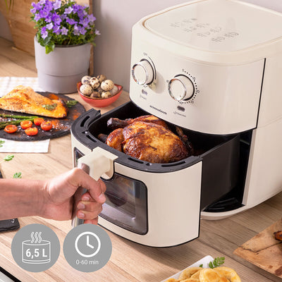 Fritadeira de Ar InnovaGoods Vynner Pro 6500 Creme 1700 W 6,5 L Aço inoxidável