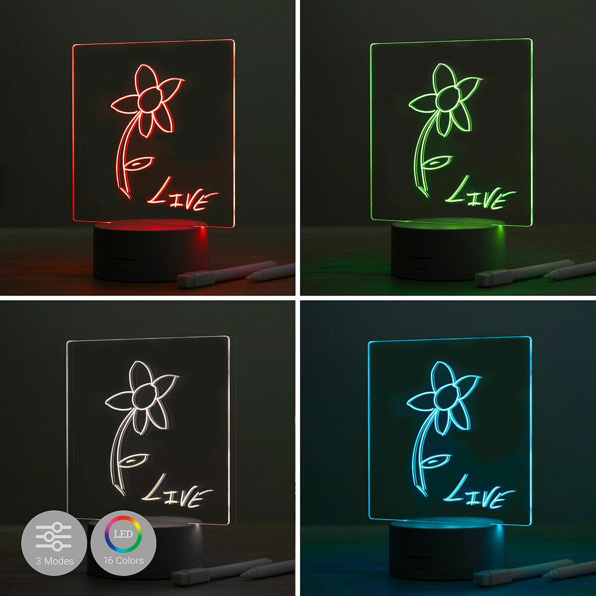 Lemo Message Code LED Note and Message Board Lemo InnovaGoods – InnovaGoods Store