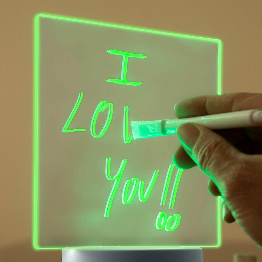 Seven LED Letter Message Board Note Glas Acrylic With LED Writing Pad - View #9