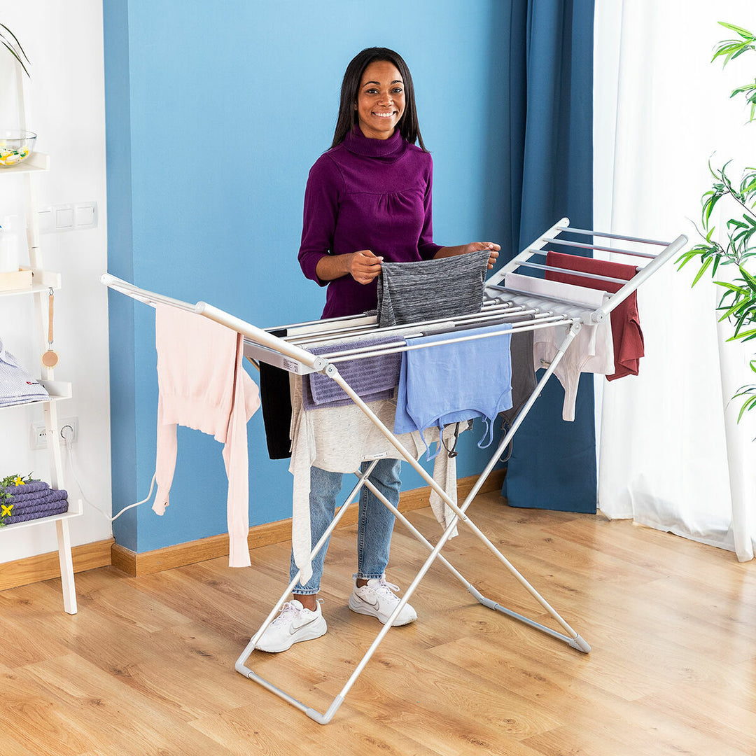 Folding Electric Drying Rack with Wings Drywing InnovaGoods 20