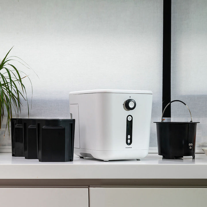 Keukencompostbak - Gemakkelijk Schoon Te Maken Voedselafvalbak Voor De Keuken Met Handvatten Keukencompostbak Voor Op Het Aanrecht Keukenafvalemmer Wit Keukencompostbak - Gemakkelijk Schoon Te Maken Voedselafvalbak Voor De Keuken Met Handvatten Keukencompostbak Voor Op Het Aanrecht Keukenafvalemmer Wit