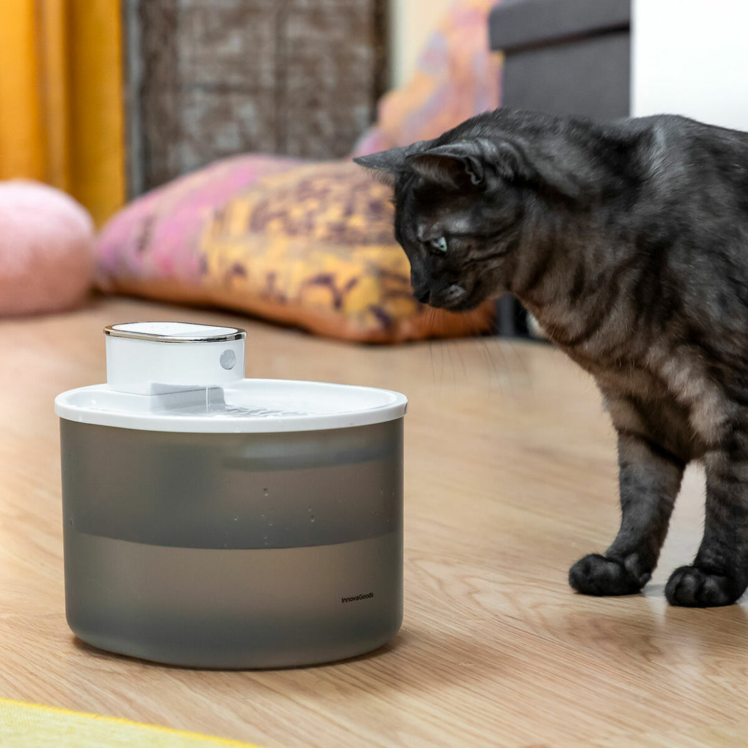 Fuente De Agua Para Gatos Y Perros - Cerámica, 2.2 Litros, Recargable | Filtración Múltiple | Sensor De Movimiento | Silenciosa Y Fácil De Limpiar