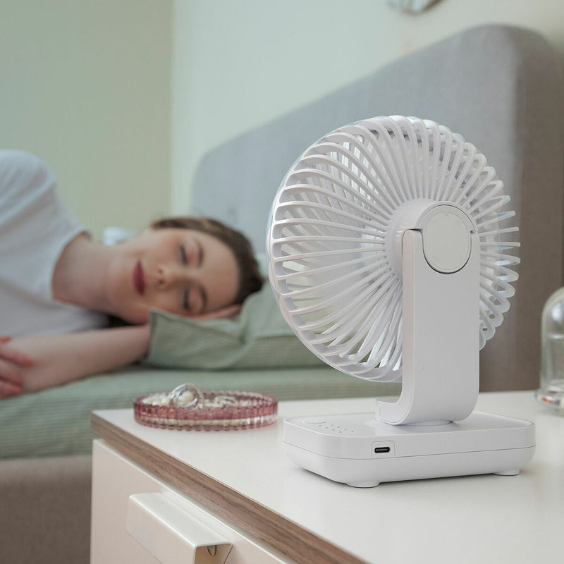 Wiederaufladbarer Schreibtischventilator Fanrec InnovaGoods Ø5,4&