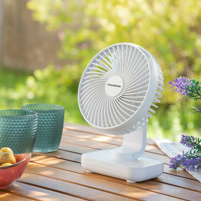 Újratölthető asztali ventilátor Fanrec InnovaGoods Ø5,4'' 3600 mAh / 13,3 W