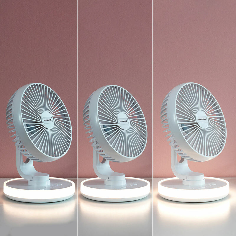 Ventilatore da Scrivania Ricaricabile con LED FanLed InnovaGoods Ø6,6&