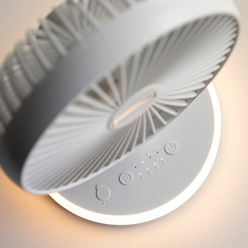 Namizni ventilator za polnjenje z LED lučjo FanLed InnovaGoods Ø6,6&