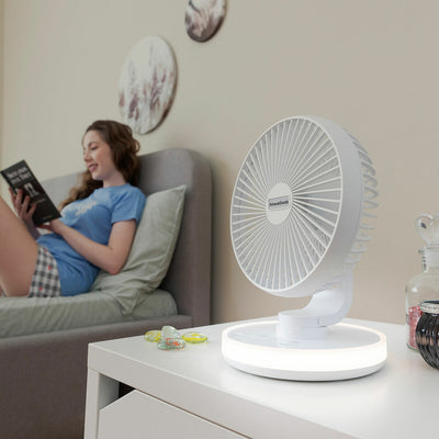 Namizni ventilator za polnjenje z LED lučjo FanLed InnovaGoods Ø6,6'' 4000 mAh