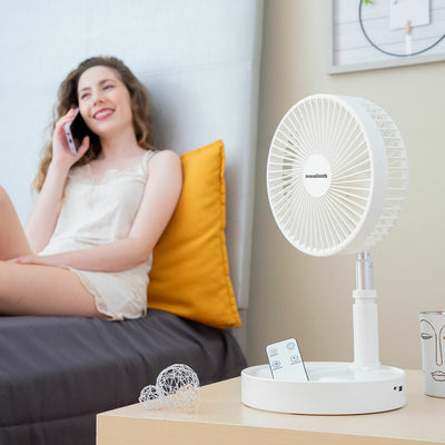 3 v 1 zložljiv ventilator za polnjenje Fandle InnovaGoods Ø7,7'' 7200 mAh