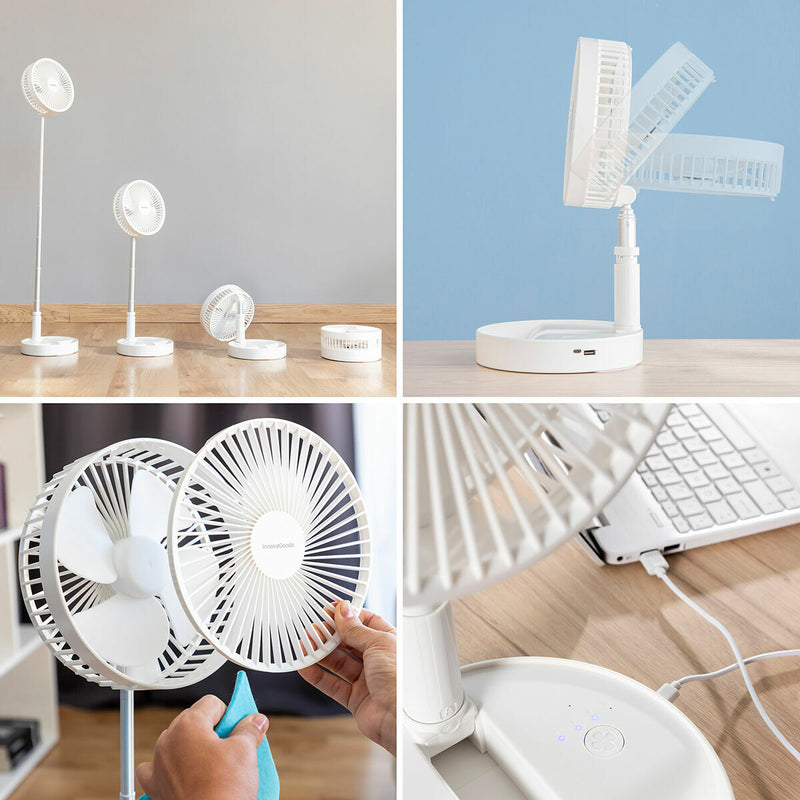 3 v 1 zložljiv ventilator za polnjenje Fandle InnovaGoods Ø7,7&