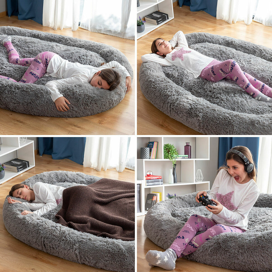 4L Textil Mario XL orthopedisch hondenbed kunstleer – hondenmand grote hond, memory foam visco, waterafstotend, robuust, comfortabel hondenkussen groot – 120x90 cm, zwart