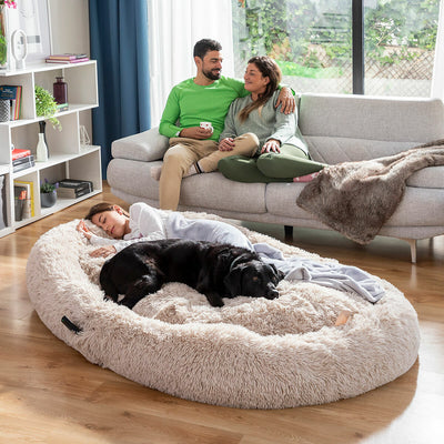 Pat de câini pentru oameni | Human Dog Bed XXL InnovaGoods Beige