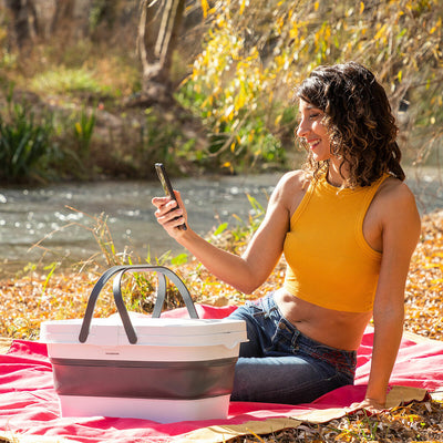 Faltbarer Picknickkorb mit Tisch-Deckel Pickning InnovaGoods