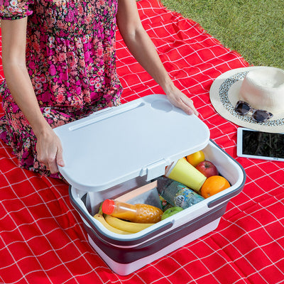 Összecsukható piknik kosár fedéllel-asztallal Pickning InnovaGoods