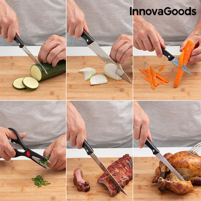 Set of Knives with Wooden Base InnovaGoods