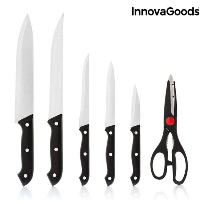 Комплект Ножове с Поставка от Дърво InnovaGoods