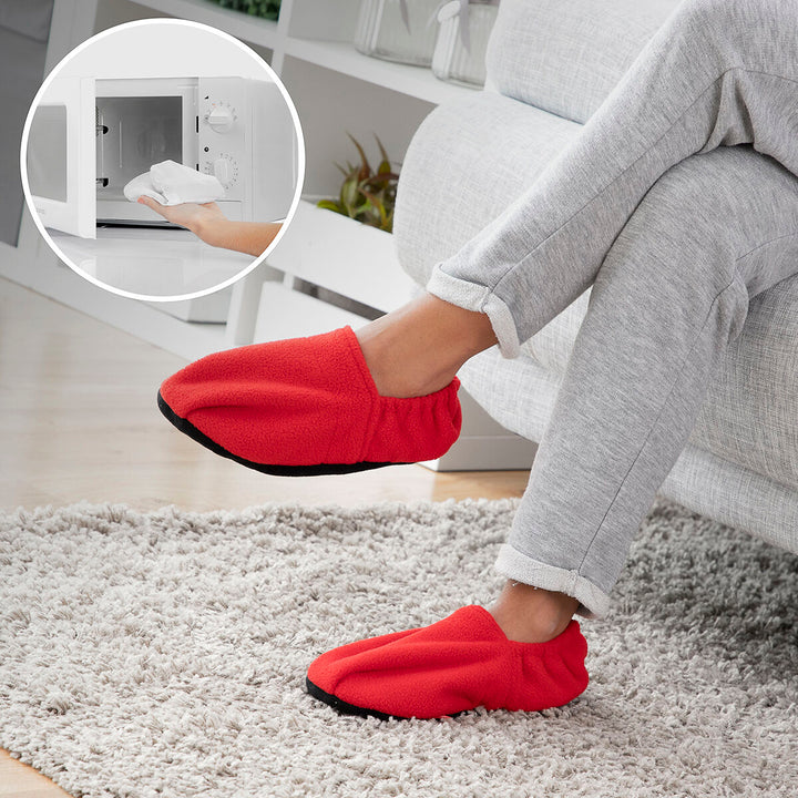 Microwavable Heated Slippers InnovaGoods Red – InnovaGoods Store