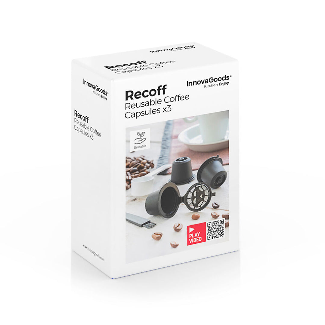 resou no Coffee5箱セット Set of 3 Reusable Coffee Capsules Recoff InnovaGoods