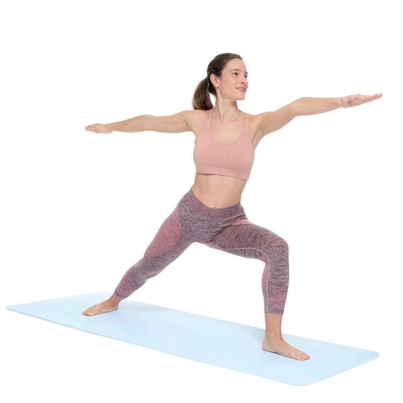Tapis de Yoga Antidérapant avec Lignes de Position et Guide d’Exercices Asamat InnovaGoods