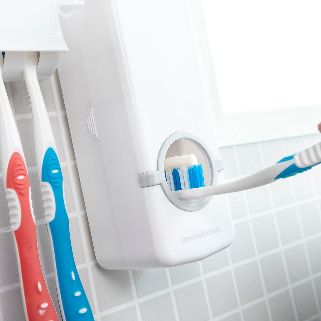 Tandpastadispenser met tandenborstelhouder - InnovaGoods