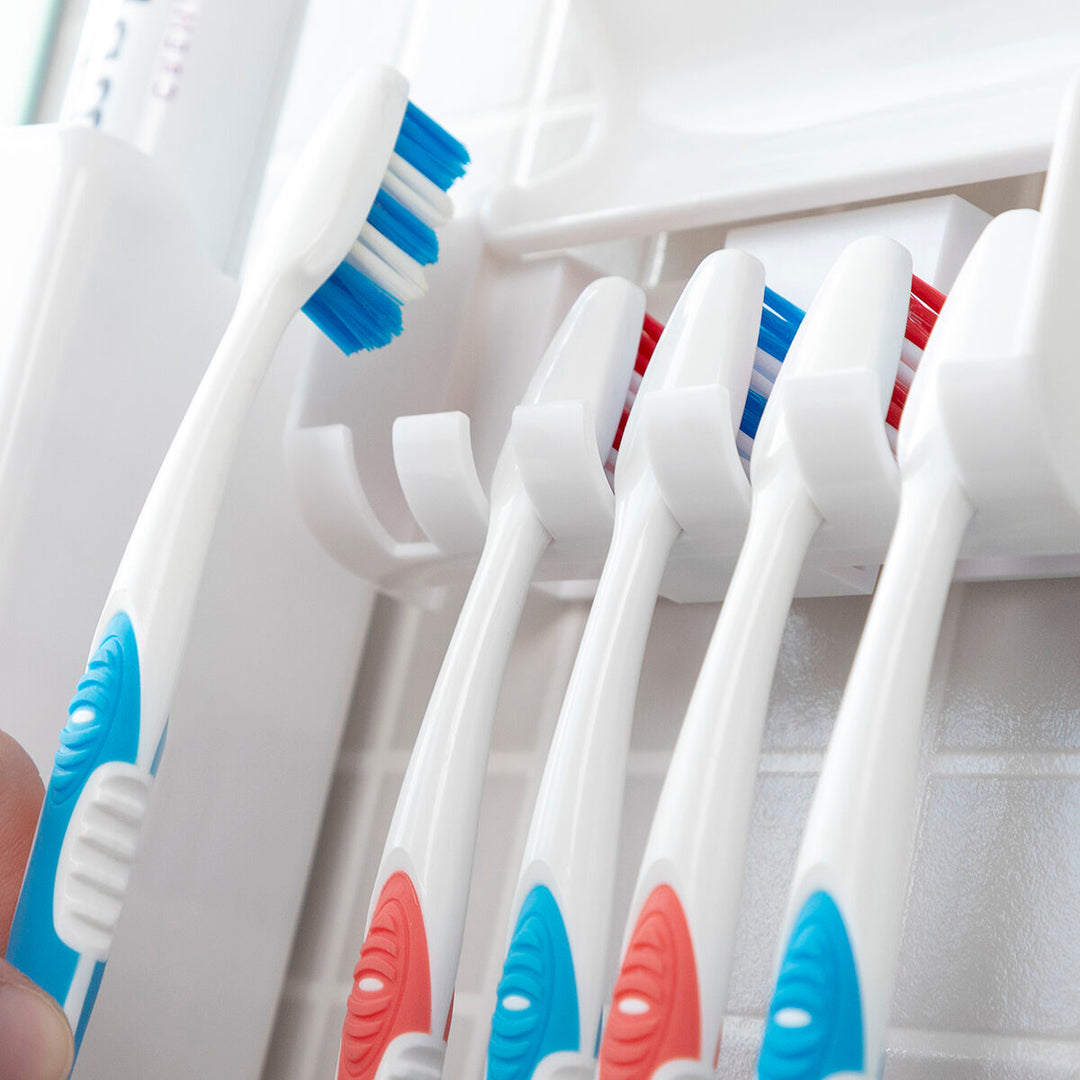InnovaGoods® Toothpaste dispenser with toothbrush holder Diseeth, saves toothpaste and keeps your toothbrushes organised, compact design, ideal for InnovaGoods® Toothpaste dispenser with toothbrush holder Diseeth, saves toothpaste and keeps your toothbrushes organised, compact design, ideal for