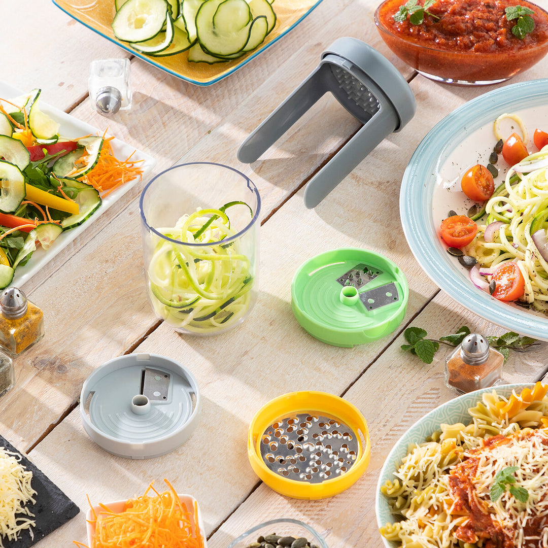 Tagliapasta A Spirale E Affettatore A Fiore | Spiralizer In Acciaio Inox Per Verdure
