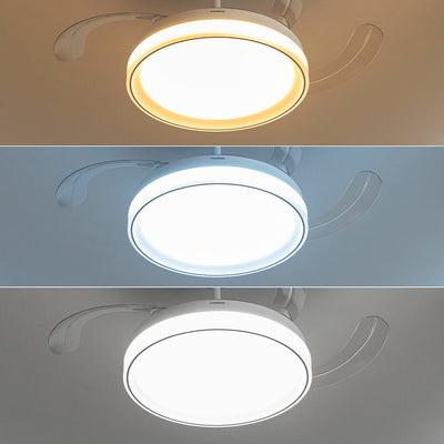 Mennyezeti ventilátor LED fénnyel és 4 visszahúzható lapátokkal Blalefan InnovaGoods Fehér 72 W