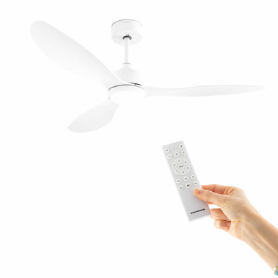 Mennyezeti ventilátor LED fénnyel és 3 ABS lapátokkal Flaled InnovaGoods Fehér 36 W 52" Ø132 cm