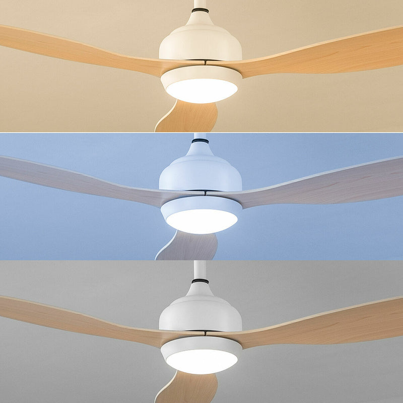 Ventilateur de Plafond avec Lumière LED et 3 Pales ABS Wuled InnovaGoods Bois 36 W