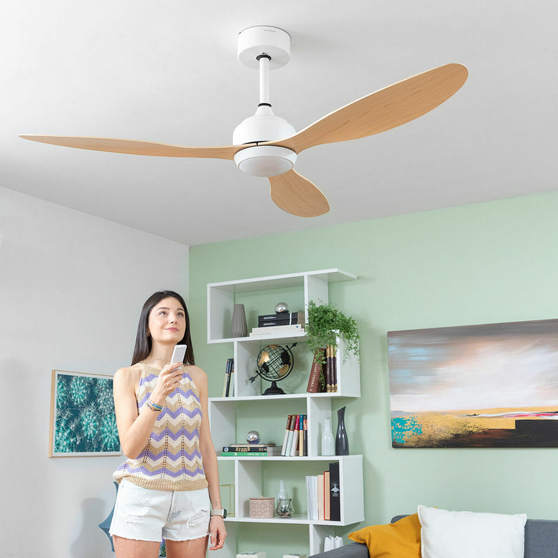 Mennyezeti ventilátor LED fénnyel és 3 ABS lapátokkal Wuled InnovaGoods Fa 36 W 52" Ø132 cm