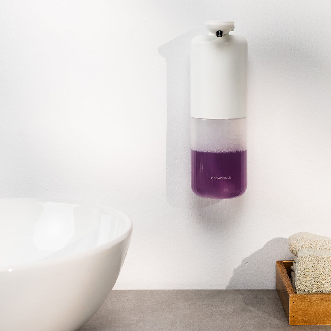 LOVIVER Distributore Sapone Automatico In Schiuma 350 Ml - Sensore Infrarossi Senza Contatto, Design Animaletto Carino, Impermeabile IPX7, Ricaricabile USB, 2 Modalità Di Schiuma