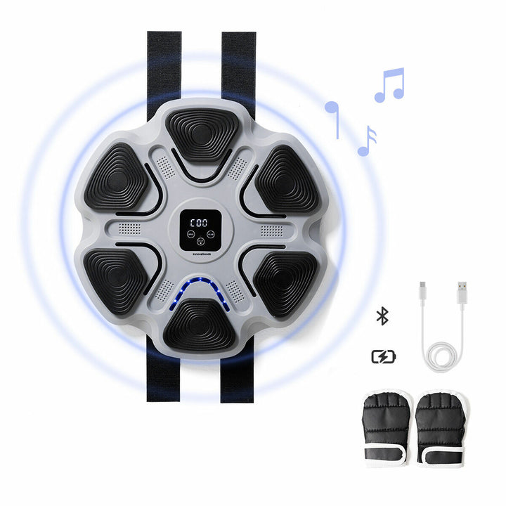 Appareil De Boxe Musical Aiyyotto Avec LED - 12 Modes, Bluetooth, Gants Inclus