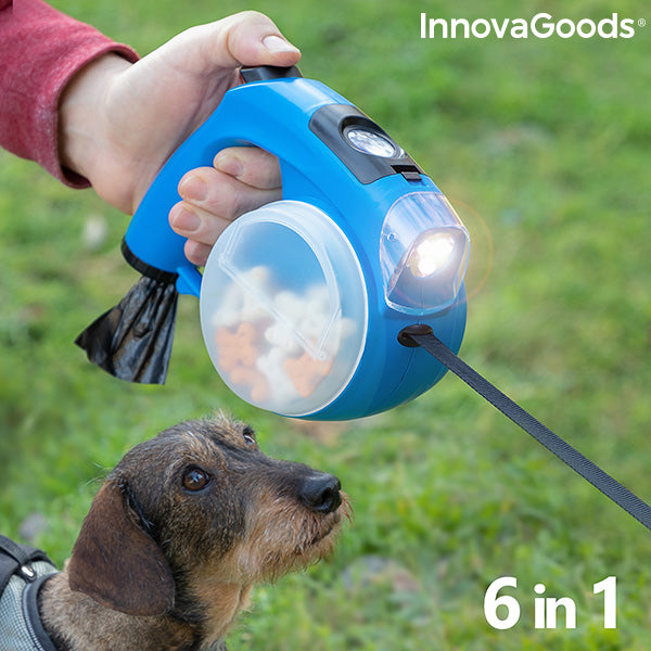 Lesă retractabilă pentru câini 6 în 1 Compet InnovaGoods