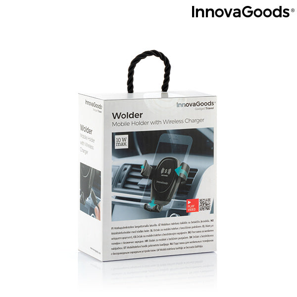 Autós mobiltelefon-tartó vezeték nélküli töltővel Wolder InnovaGoods