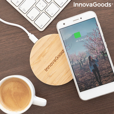 Bambusová bezdrátová nabíječka InnovaGoods