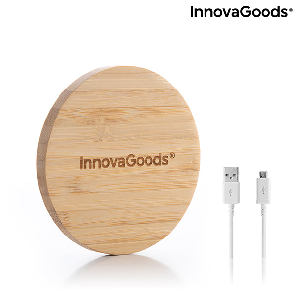 Încărcător wireless din bambus InnovaGoods