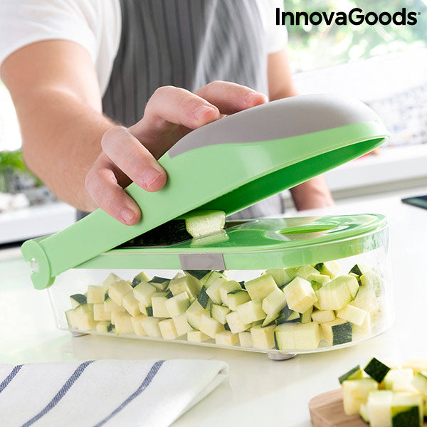 7-in-1 groentesnijder, rasp en mandoline met recepten en accessoires Choppie Expert InnovaGoods