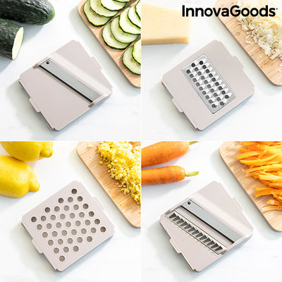 7-in-1 groentesnijder, rasp en mandoline met recepten en accessoires Choppie Expert InnovaGoods