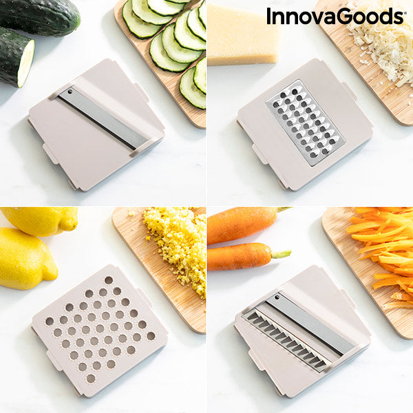 Cortador de Verduras, Rallador y Mandolina con Recetas y Accesorios 7 en 1 Choppie Expert InnovaGoods