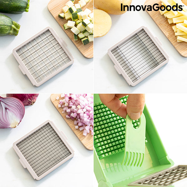 Cortador de Verduras, Rallador y Mandolina con Recetas y Accesorios 7 en 1 Choppie Expert InnovaGoods