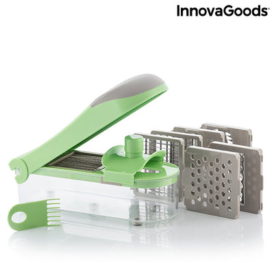 Cortador de Verduras, Rallador y Mandolina con Recetas y Accesorios 7 en 1 Choppie Expert InnovaGoods