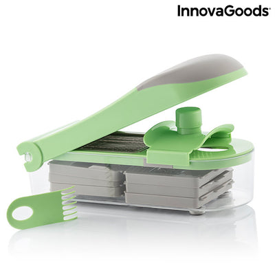 Cortador de Verduras, Rallador y Mandolina con Recetas y Accesorios 7 en 1 Choppie Expert InnovaGoods